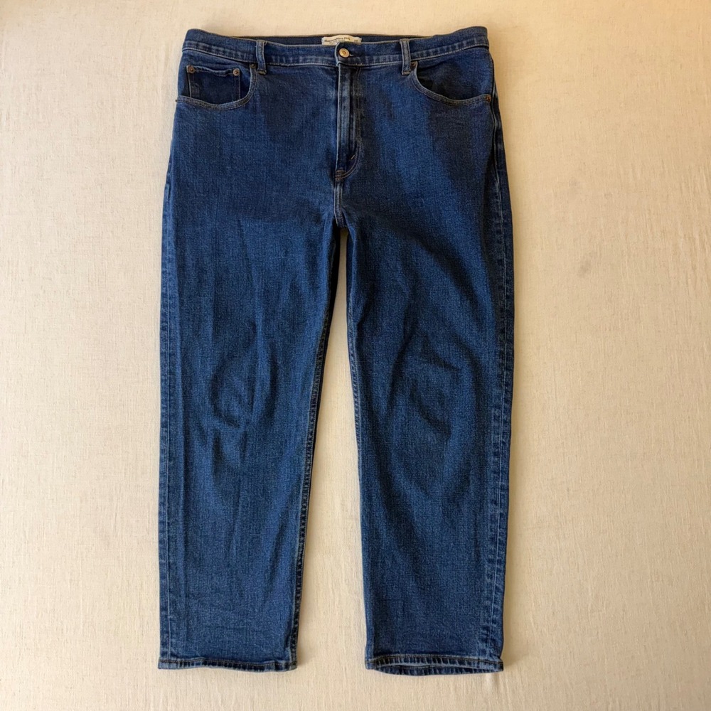 Abercrombie & Fitch Women's Straight Leg Jeans - Dark Blue